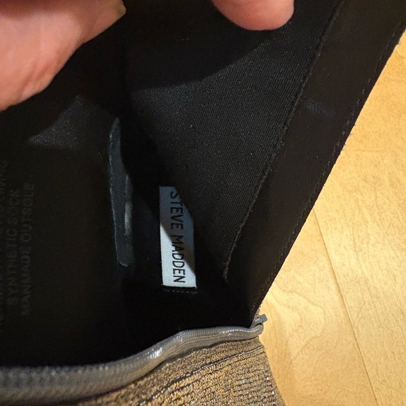 Steve Madden Vakay black silver rhinestone stiletto heel bootie boot sz 8.5 new - Picture 7 of 9